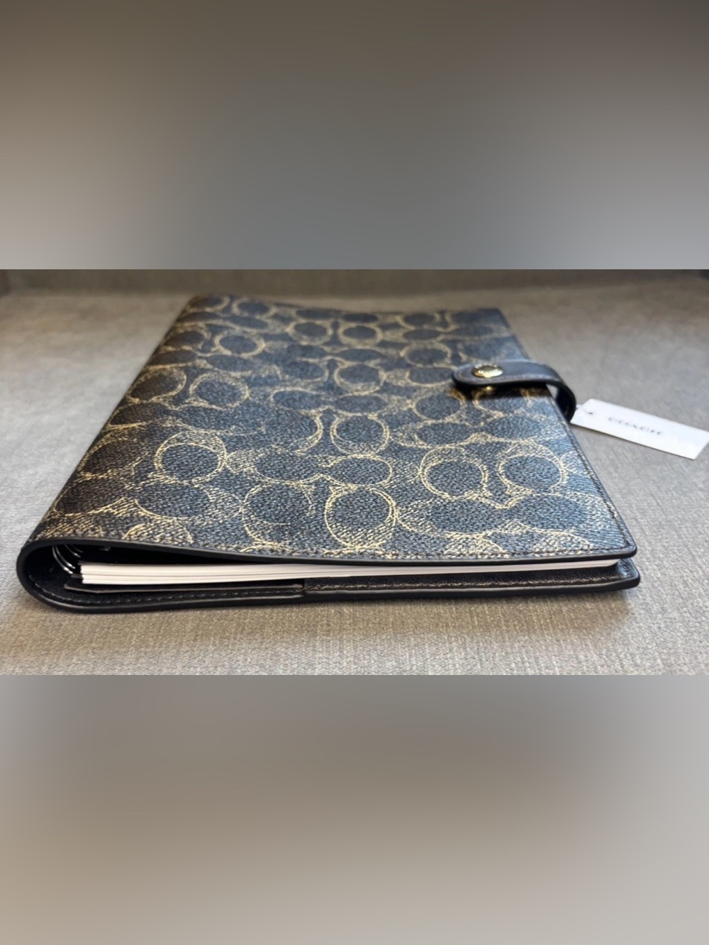 COACH Notebook In Loved Signature Canvas/Leather CDX99 Brown Gold NEW w/Tags🖤🤎 - Picture 10 of 10